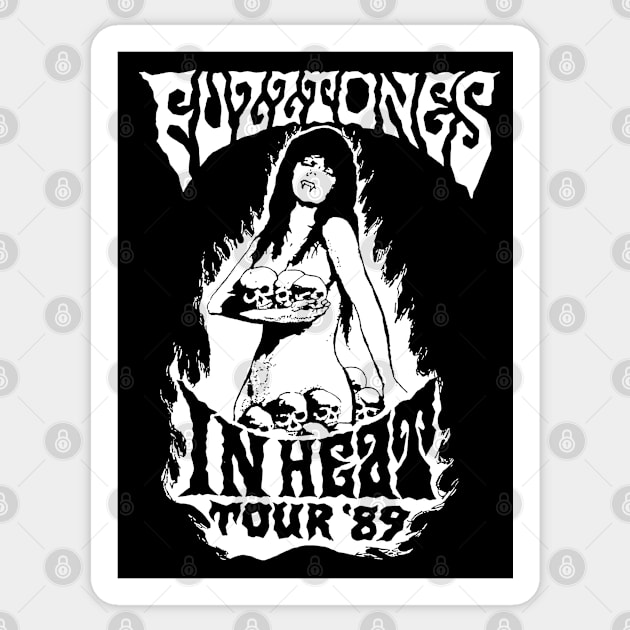 Fuzztones - In heat, tour 89 Sticker by CosmicAngerDesign